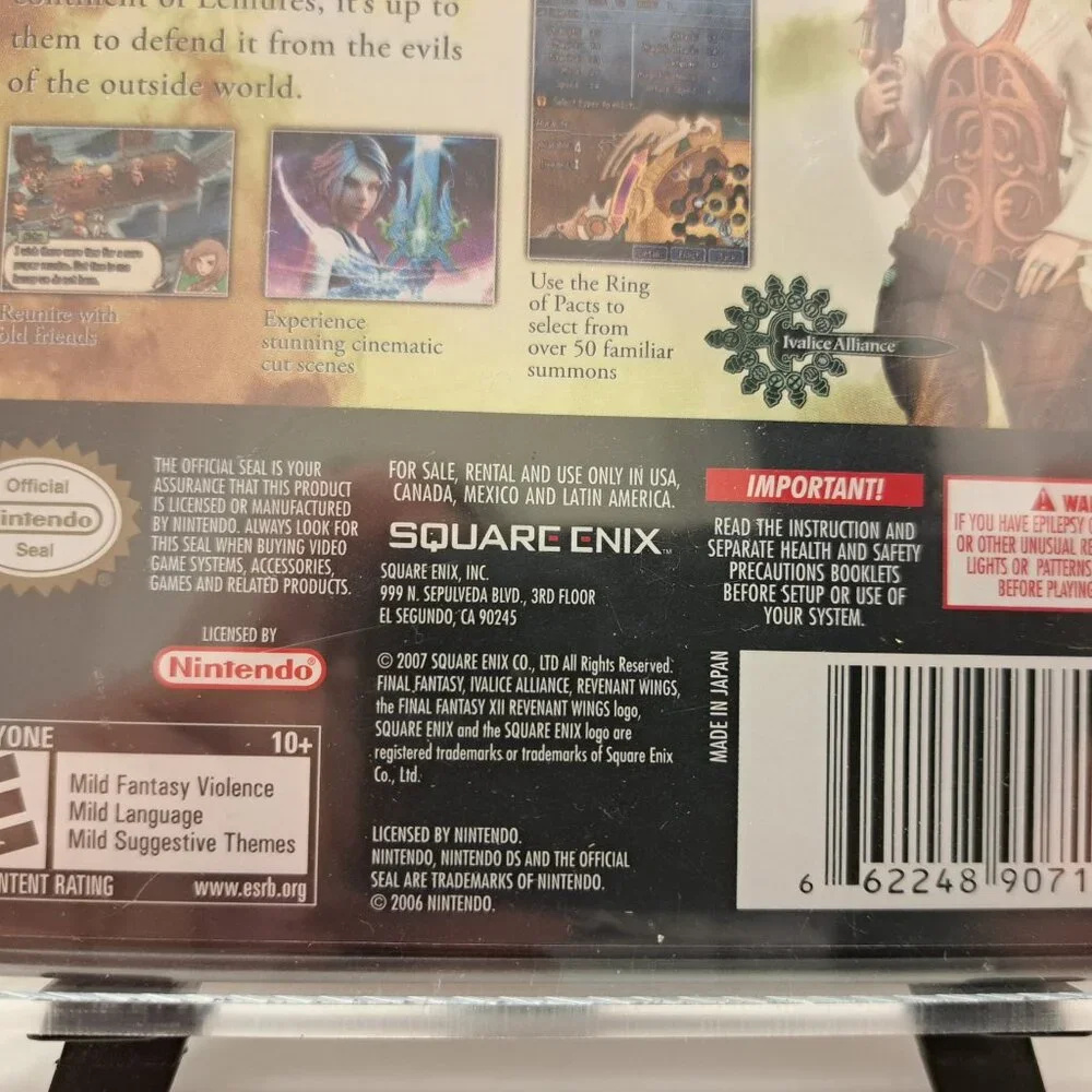Brand New Sealed Nintendo DS Final Fantasy XII 12 Revenant Wings Graded VGA 85 F